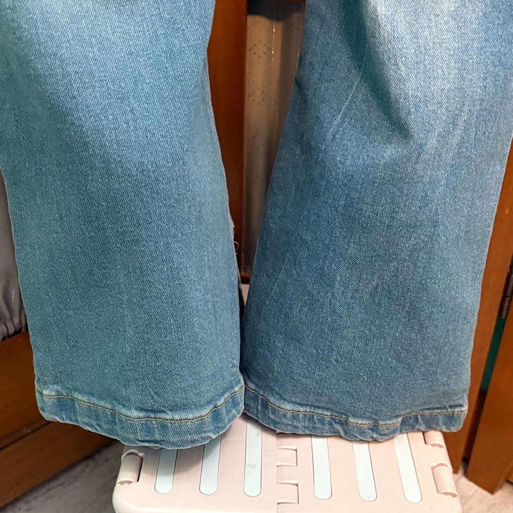 Serra Light Blue  slit Flare bottom Jeans - Picture 11 of 16